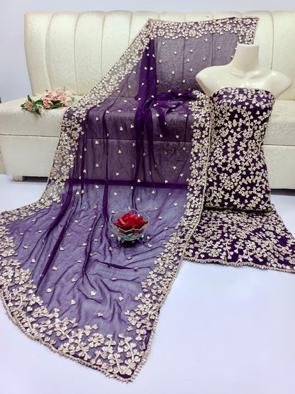 2pc Chiffon Full Gotta Jaal Dress (Shirt & Dupatta)