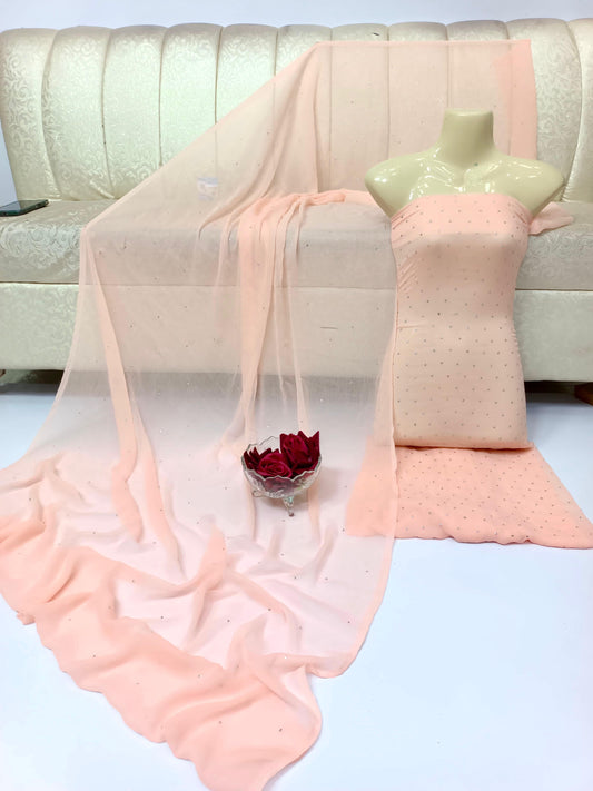 2pc Barish Mukesh work Dress (Shirt & Dupatta)