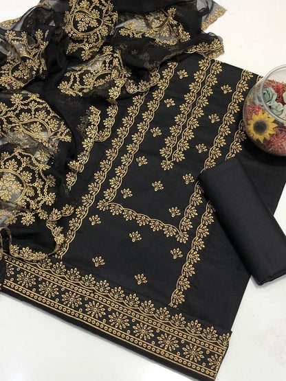 3pc GTM LAWN Heavy Embroided Dress