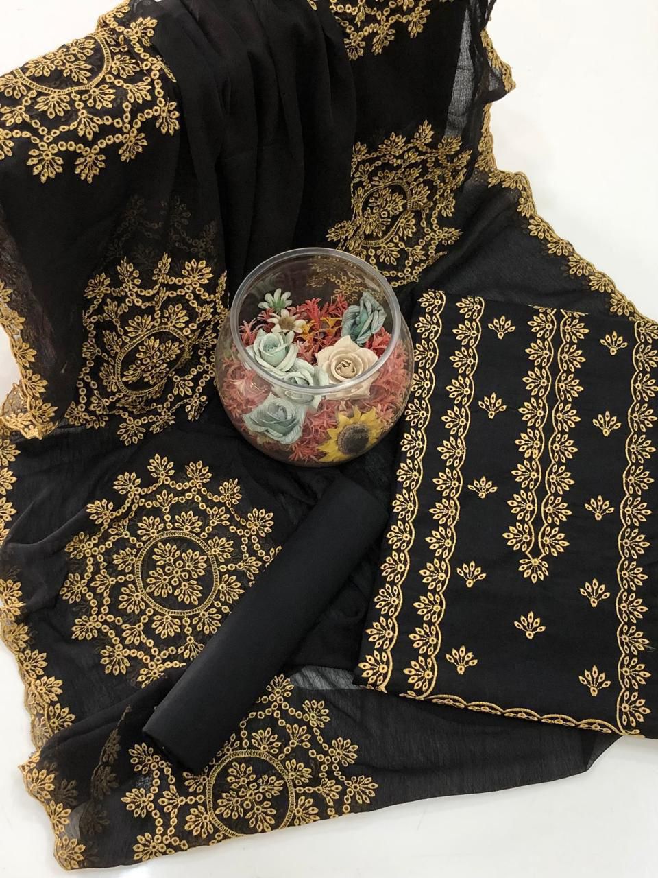 3pc GTM LAWN Heavy Embroided Dress