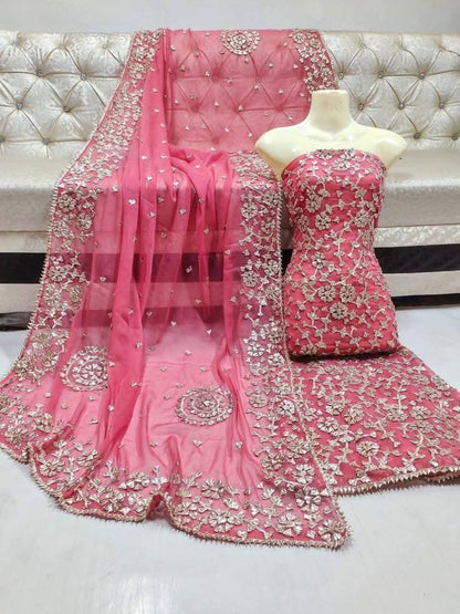 2pc Chiffon Full Gotta Jaal Dress (Shirt & Dupatta)