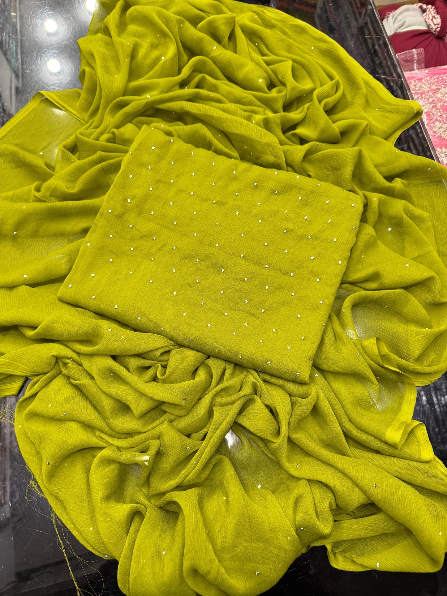 2pc Barish Mukesh work Dress (Shirt & Dupatta)