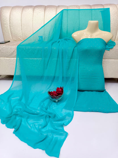 2pc Barish Mukesh work Dress (Shirt & Dupatta)