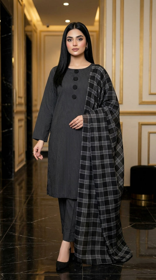 3pc Khaddi Lawn Summer Dress